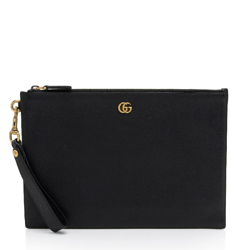 Gucci Calfskin GG Marmont Wristlet (SHF-9WrzTD)