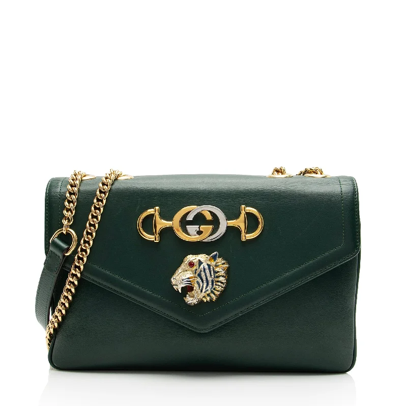 Gucci Calfskin Rajah Medium Shoulder Bag (SHF-FDKT5l)