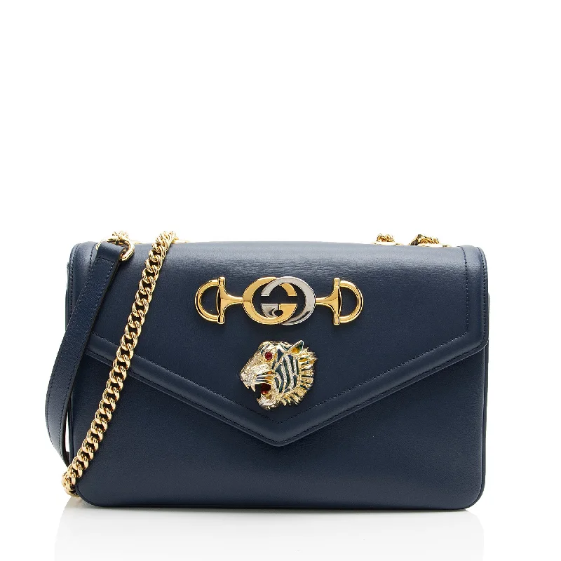 Gucci Calfskin Rajah Zumi Medium Shoulder Bag (SHF-bv9Xhf)