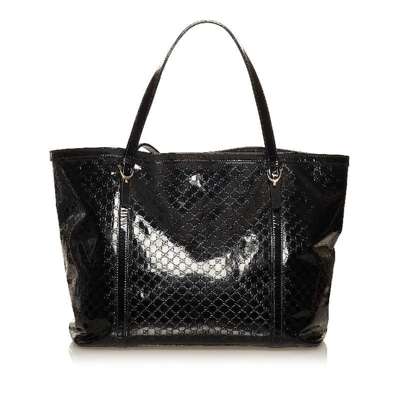 Gucci Microguccissima Nice Patent Leather Tote Bag (SHG-29390)