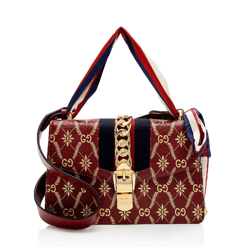 Gucci Printed Calfskin Sylvie Small Shoulder Bag (SHF-6FGtNY)