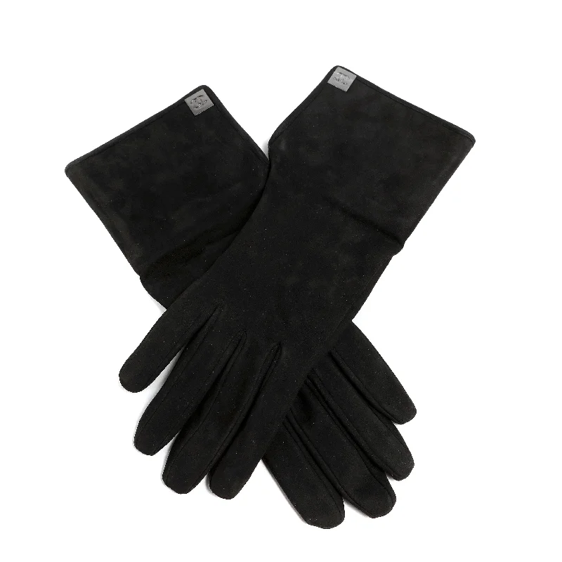 Chanel Black Suede Gloves