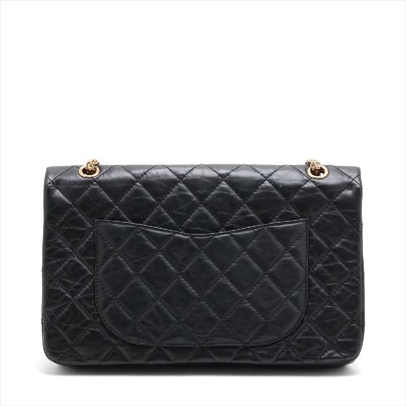 Chanel Matrasse 2.55 Maxim Vintage  Double Flap Double Chain Bag Black G  17th A37590