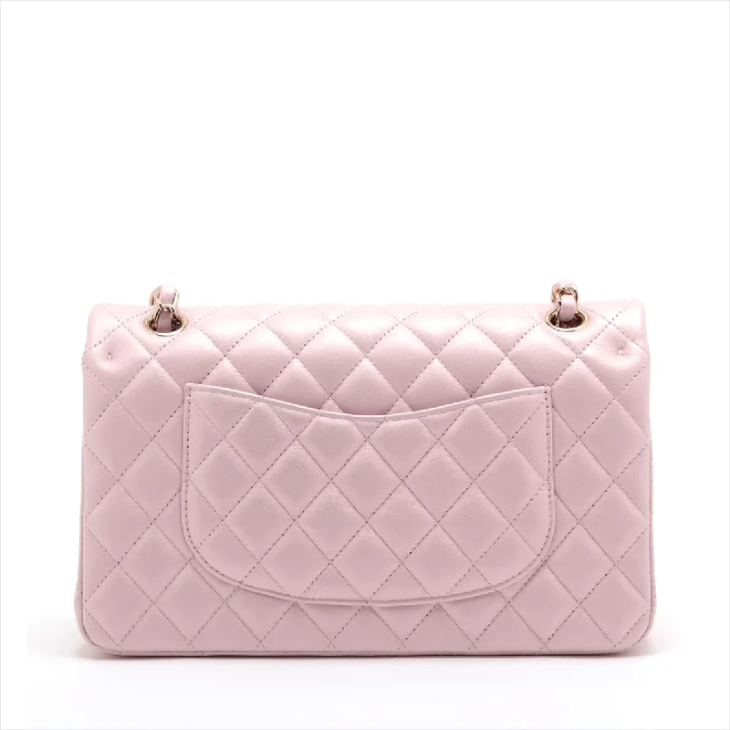 Chanel Matrasse 25  Double Flap Double Chain Bag Metallic Pink G  31st A01112