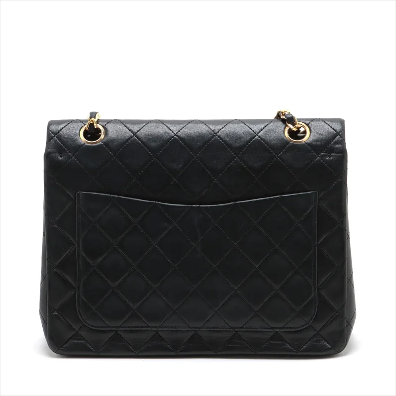 Chanel Matrasse  Double Flap Double Chain Bag Black G  1st Turn-Lock Speech