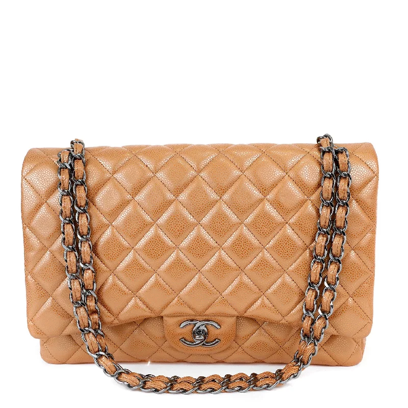 Chanel Metallic Copper Maxi Classic w/ Gunmetal Hardware