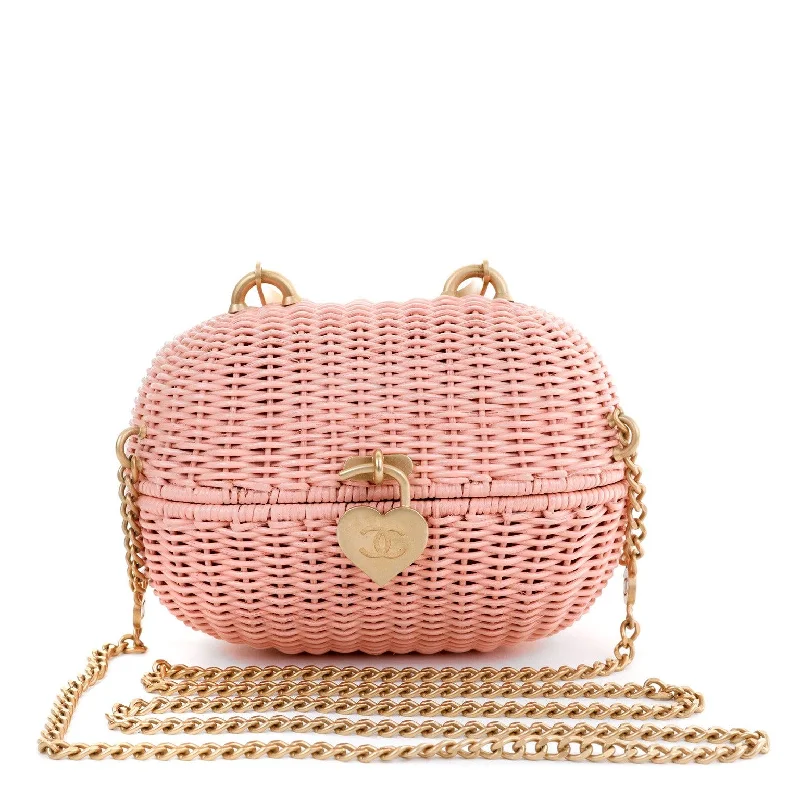 Chanel Oval Pink Basket w/ Gold Hardware Runway