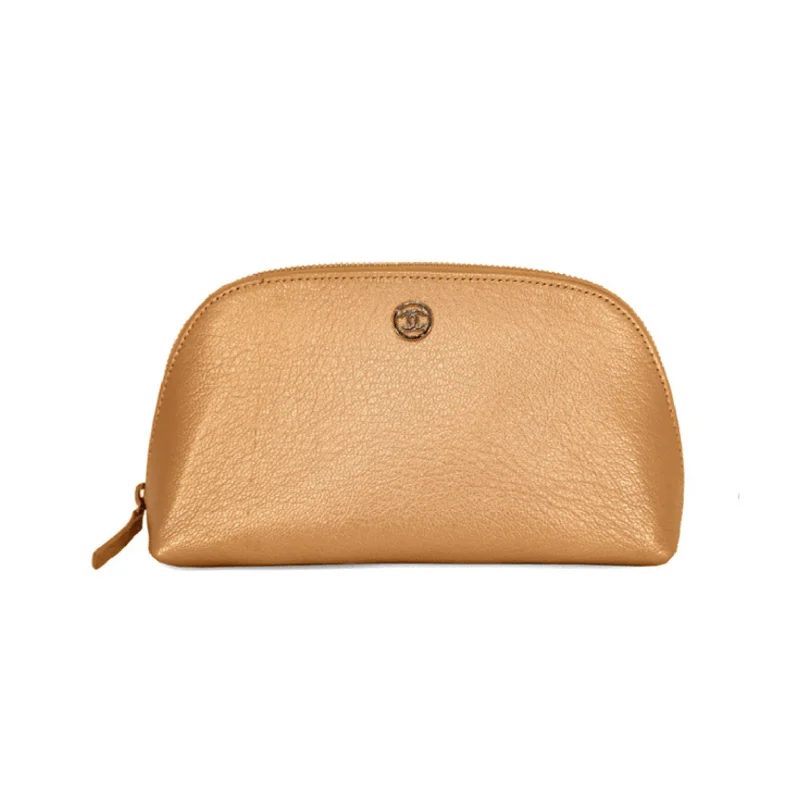 Chanel Rose Gold Leather Pouch