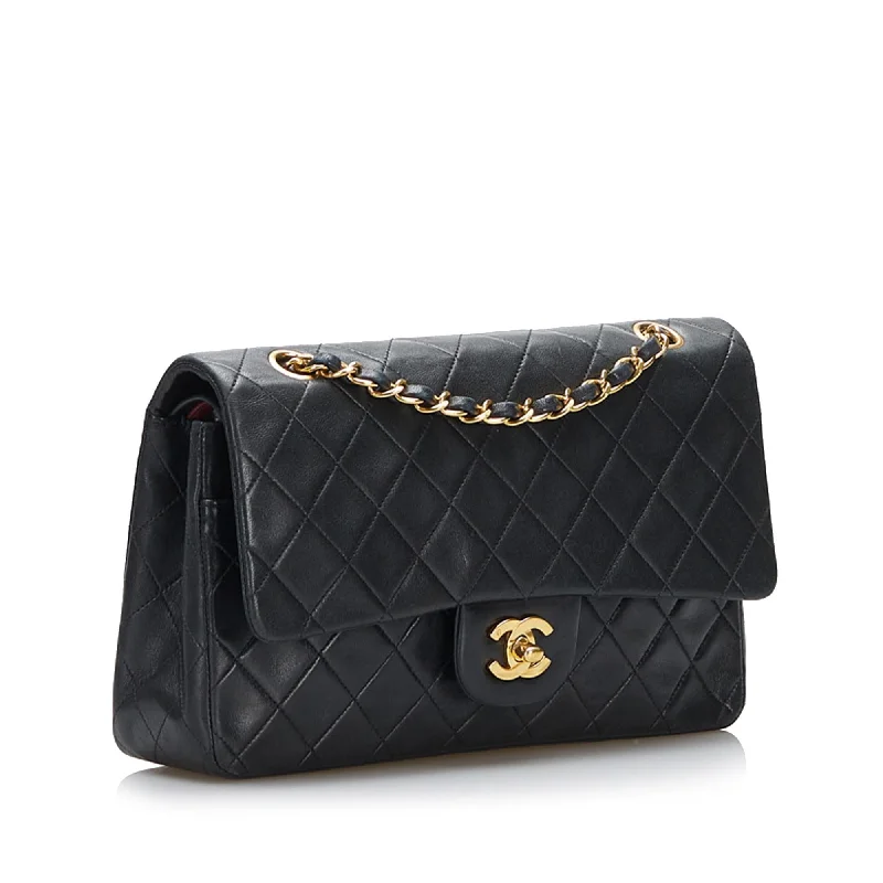 Chanel Small Classic Lambskin Leather Double Flap Bag (AUyedS)