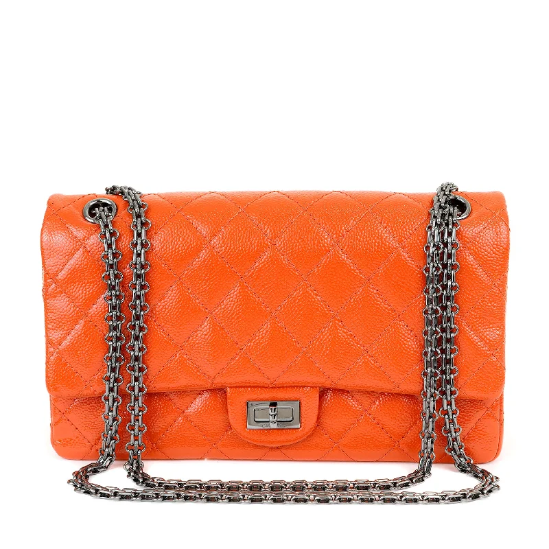 Chanel Tangerine Quilted Glazed Caviar Classic Reissue