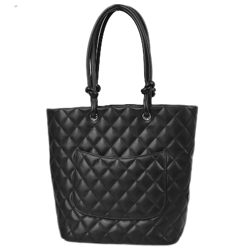 Chanel 2008-2009 Black Calfskin Cambon Ligne Tote Handbag