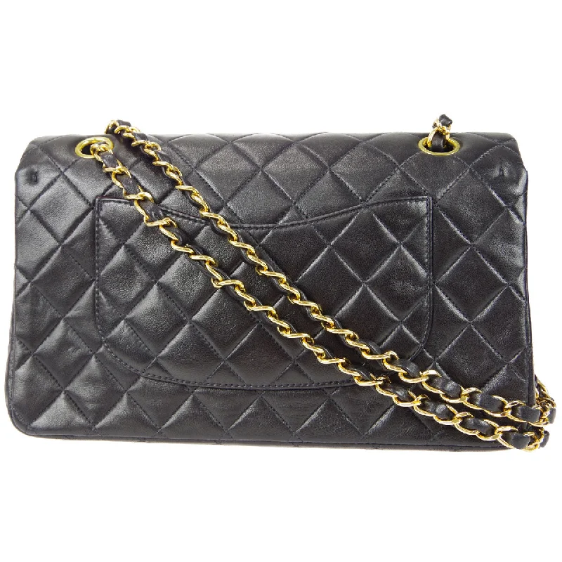 Chanel 1997-1999 Classic Double Flap Medium Black Lambskin