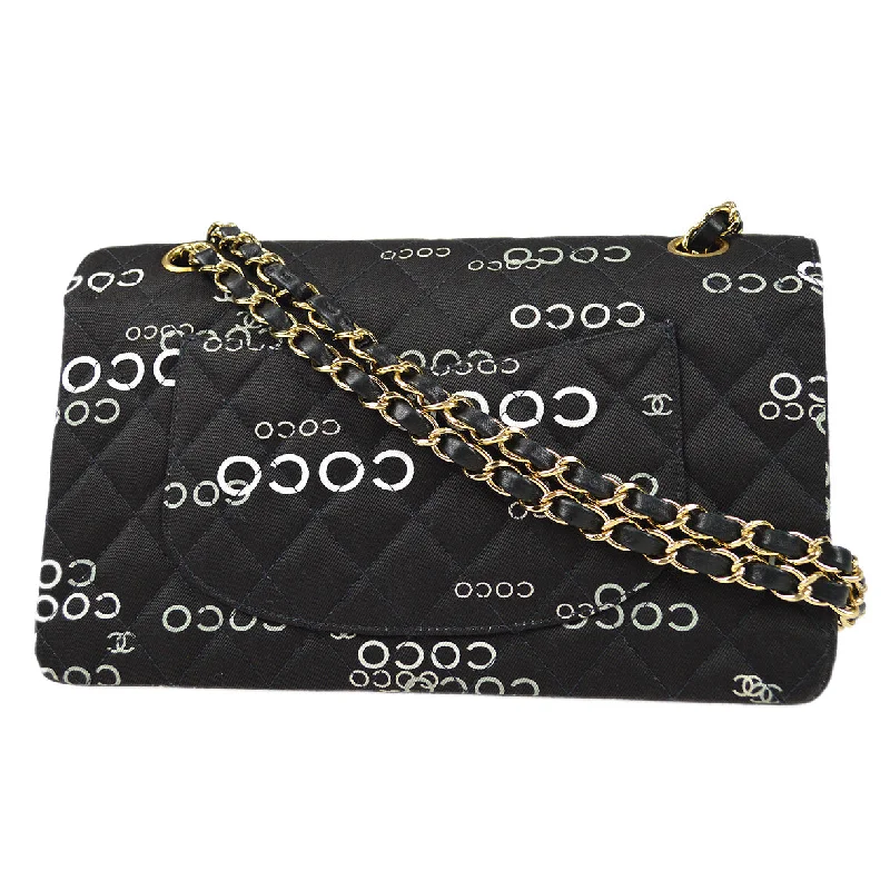 CHANEL COCO Classic Double Flap Medium Black 67891