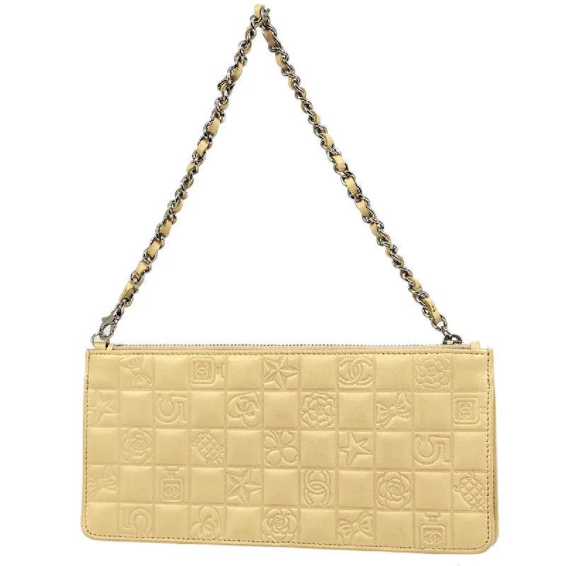 Chanel * 2004-2005 Beige Lambskin Icon Chain Handbag