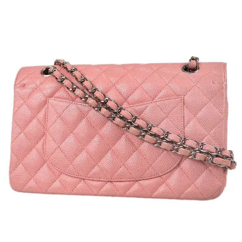 Chanel 2004-2005 Classic Double Flap Medium SHW Pink Caviar