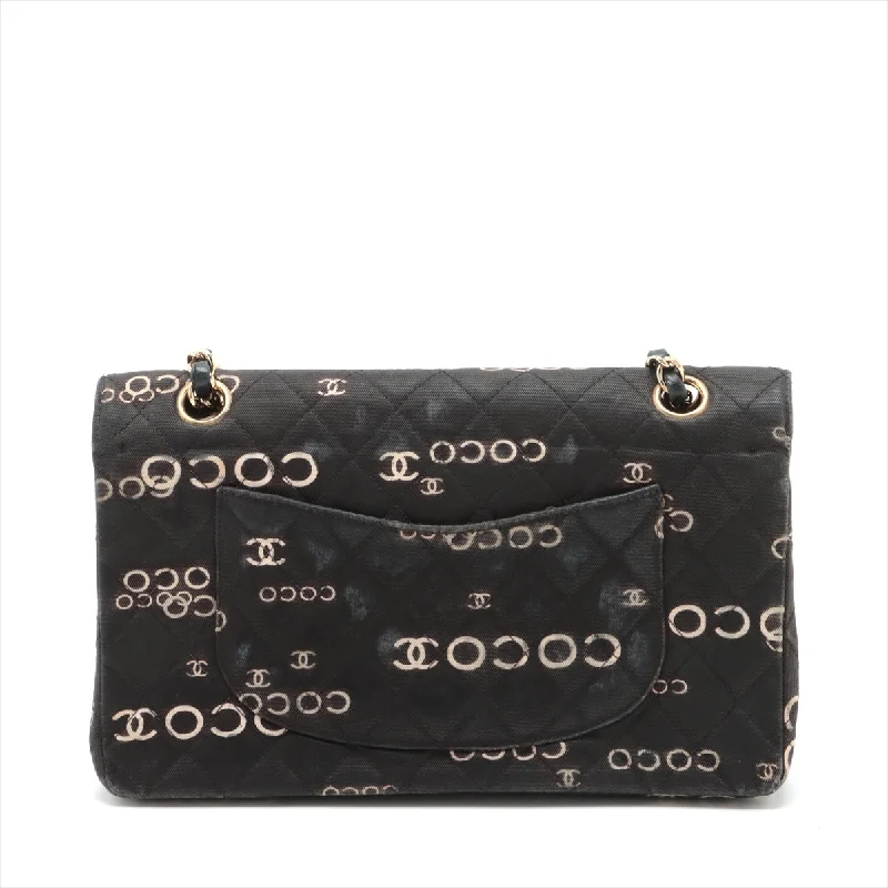 Chanel Matrasse Double Flap Double Chain Bag Black G  7th