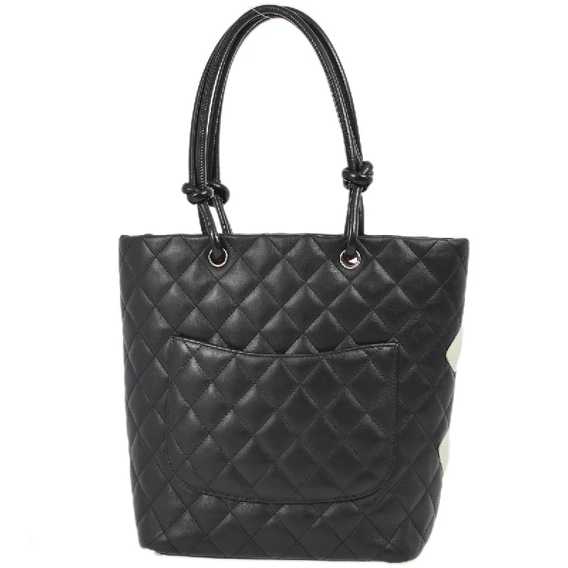 Chanel Black Calfskin Cambon Ligne Tote Handbag