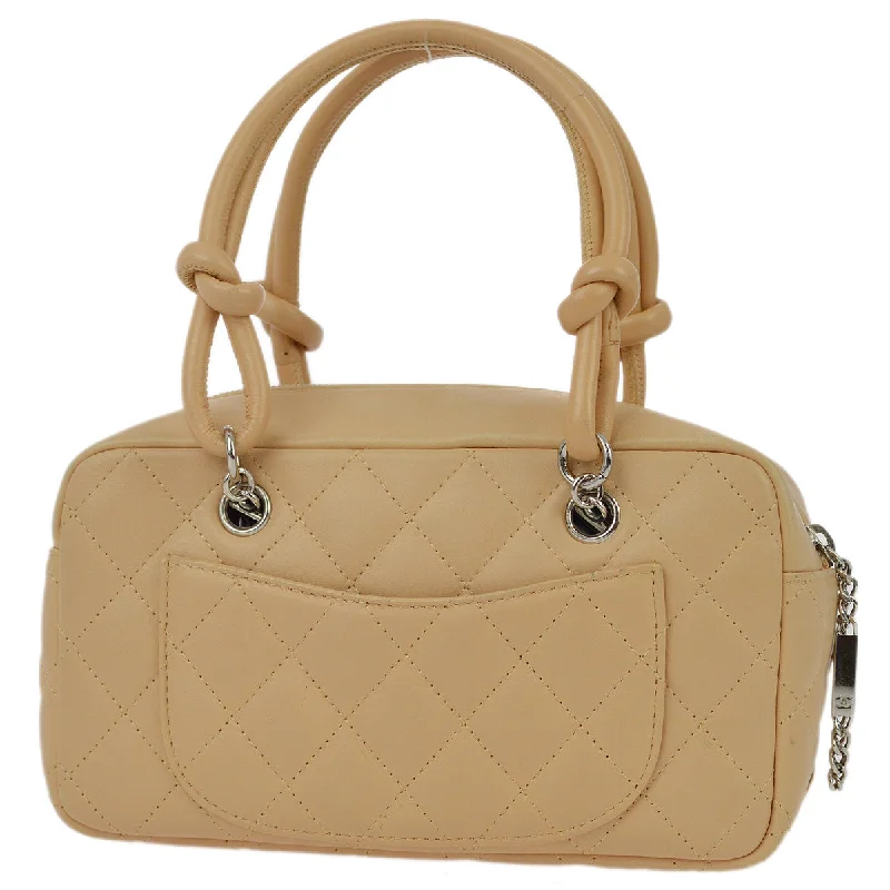 Chanel Beige Calfskin Cambon Ligne Handbag