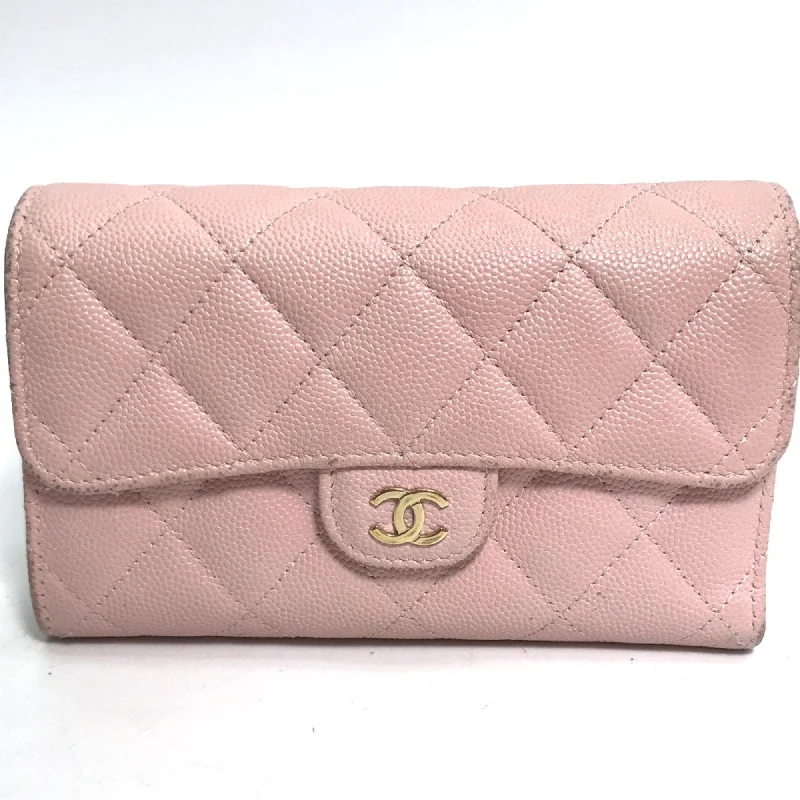 Chanel AP0232 Quilted flap wallet Trifold wallet Baby pink pink