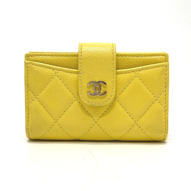 Chanel AP1991 CC Mark Card Case coin purse yellow