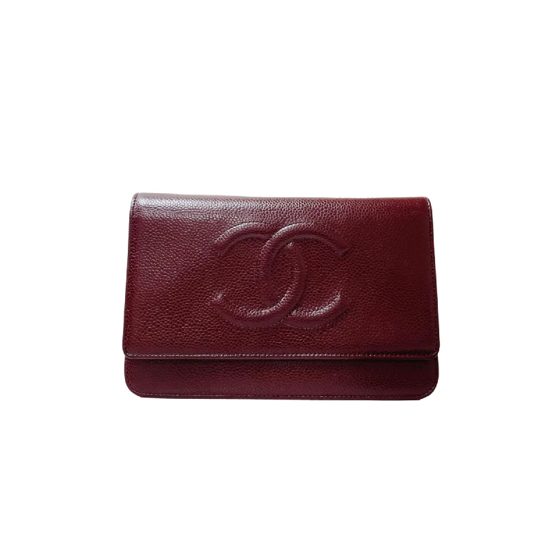 Timeless CC Wallet on Chain Burgundy