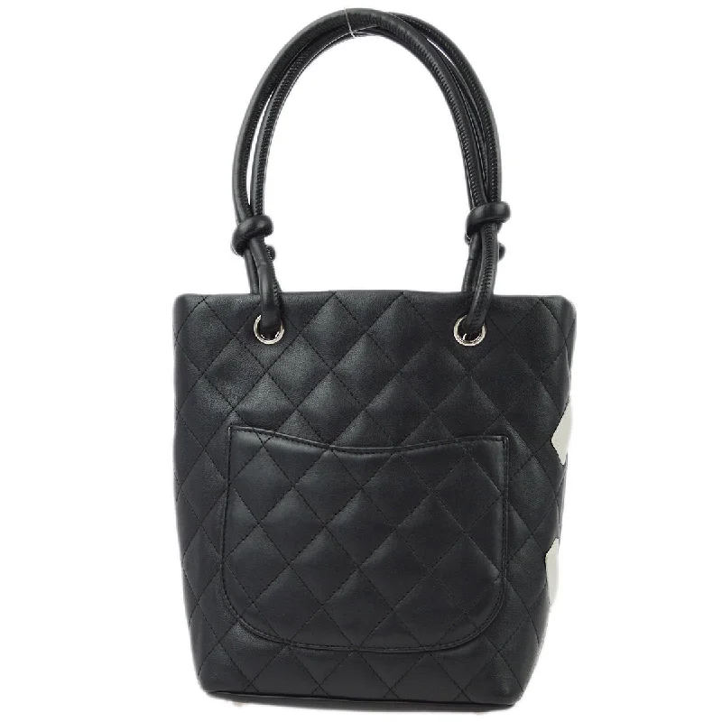 Chanel Black Calfskin Cambon Ligne Tote Handbag