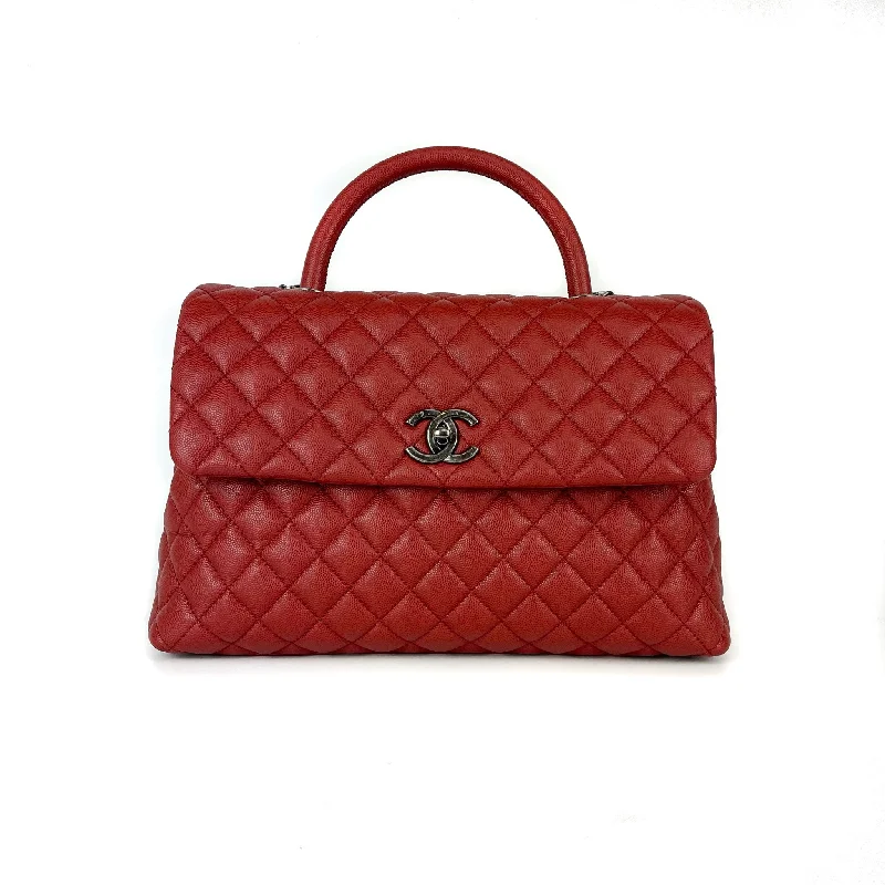 Medium Coco Handle Red Caviar RHW