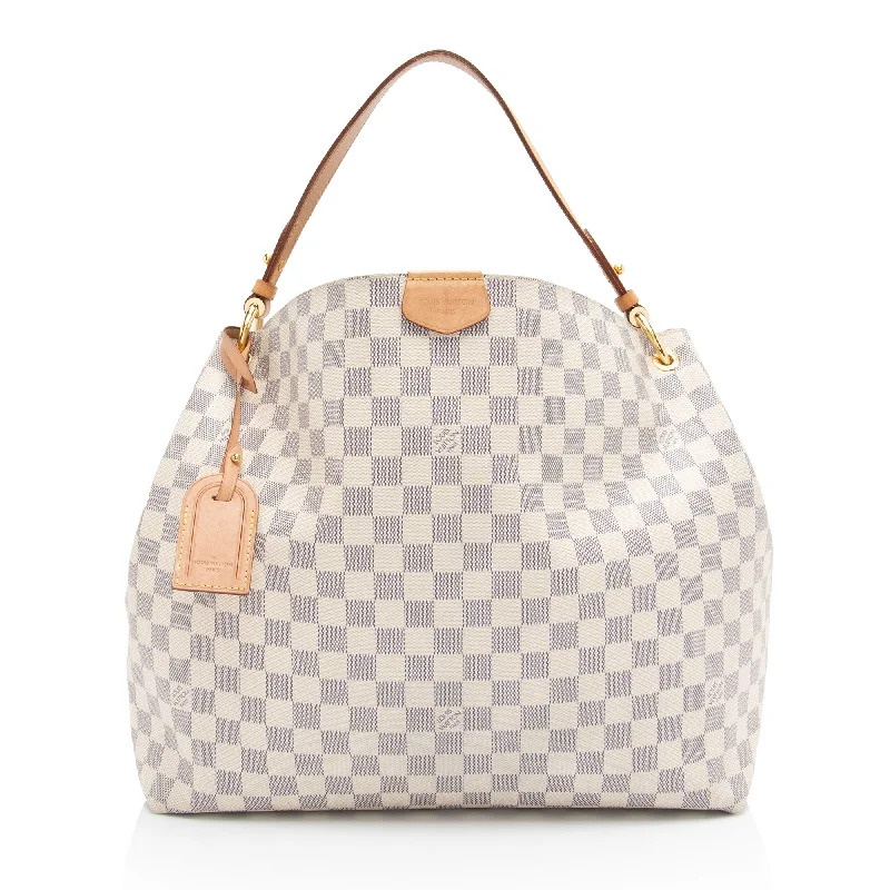 Louis Vuitton Damier Azur Graceful MM Hobo (SHF-O5b29I)