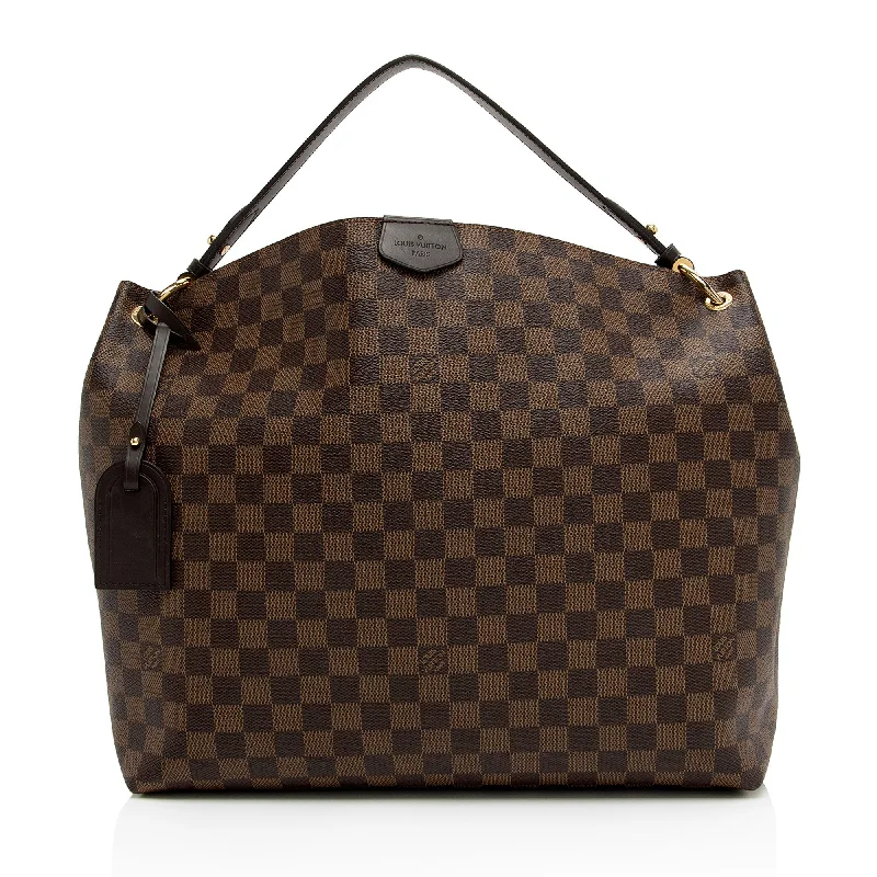 Louis Vuitton Damier Ebene Graceful MM Hobo (SHF-zUN7dc)