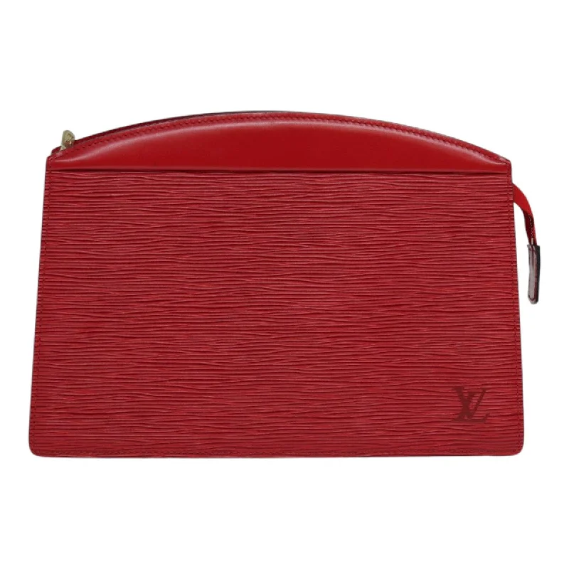 LOUIS VUITTON Epi Trousse Crete Clutch Bag Red M48407 LV 82014