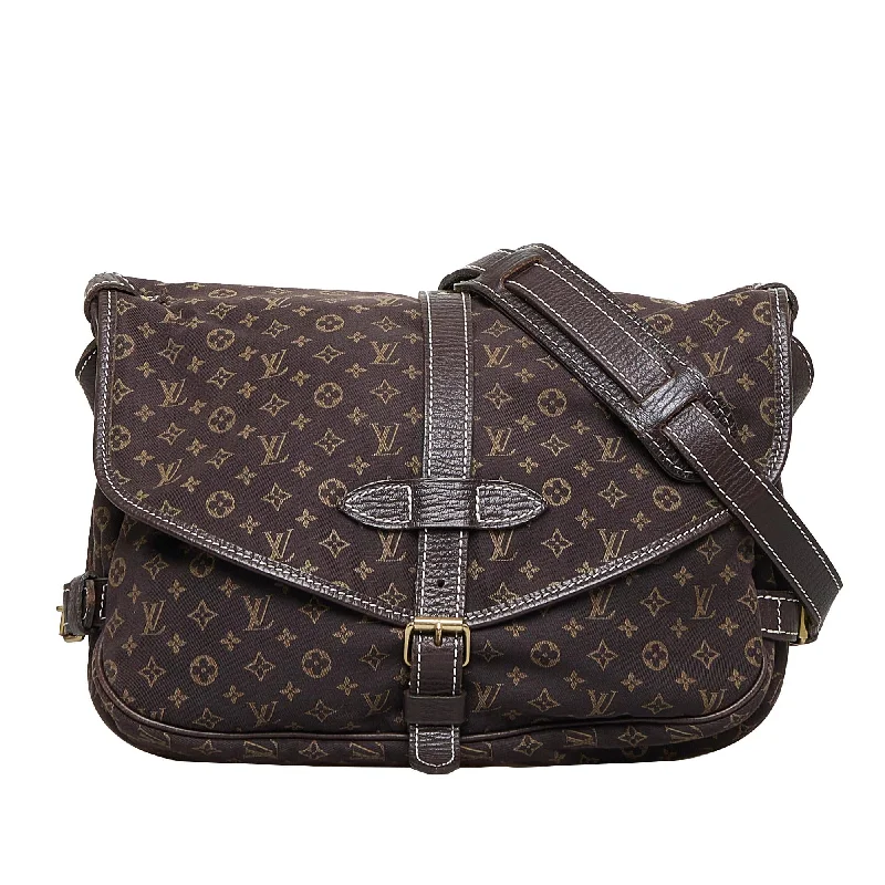 Louis Vuitton Monogram Mini Lin Saumur 30 (SHG-gnUwQC)