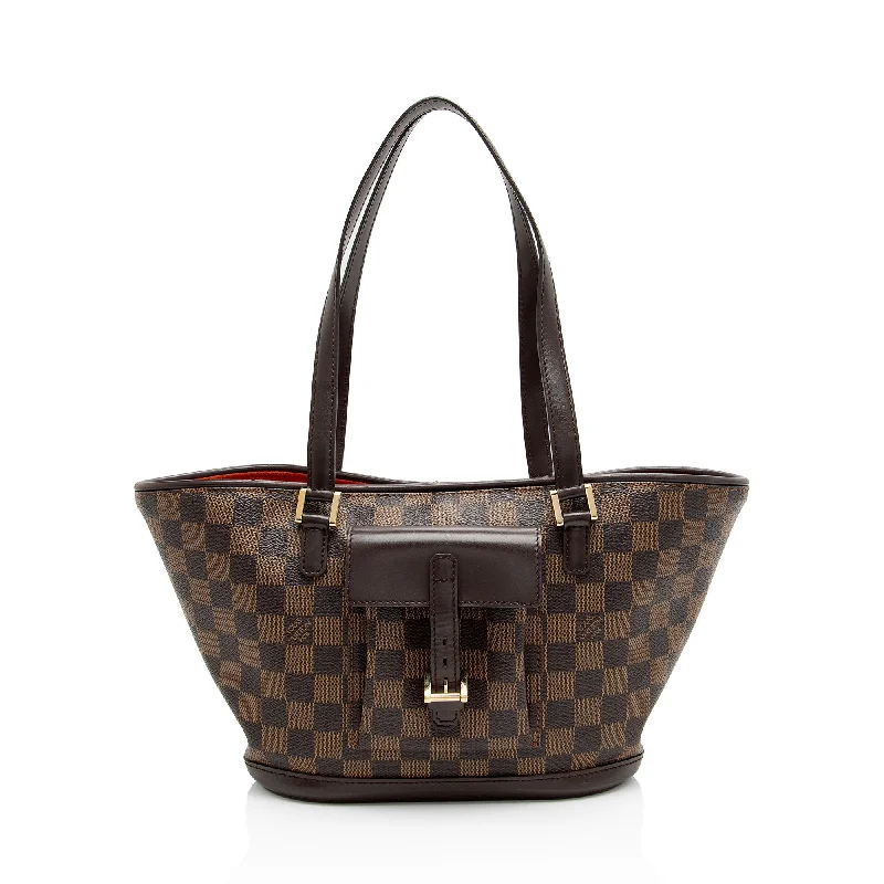 Louis Vuitton Vintage Damier Ebene Manosque PM Tote (SHF-XWZrJZ)