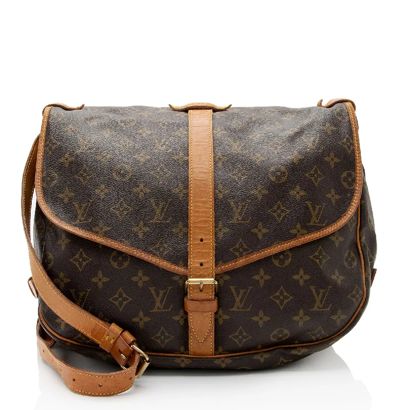 Louis Vuitton Vintage Monogram Canvas Saumur 35 Messenger Bag (SHF-Tk3PjK)