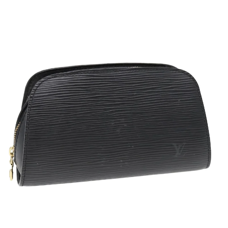 LOUIS VUITTON Epi Dauphine PM Pouch Black M48442 LV Auth 86512