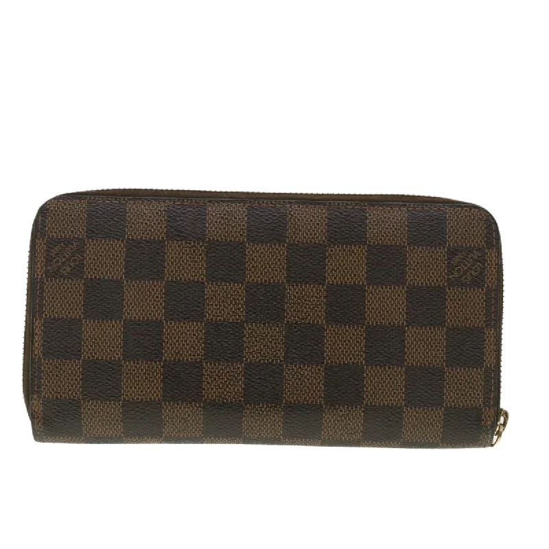 LOUIS VUITTON Damier Ebene Zippy Wallet Long Wallet N41661 LV Auth 37760