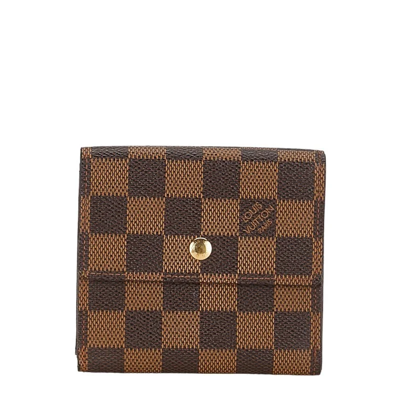 Louis Vuitton Damier Portefolio  Double Fold Wallet N61654 Brown PVC Leather  Louis Vuitton