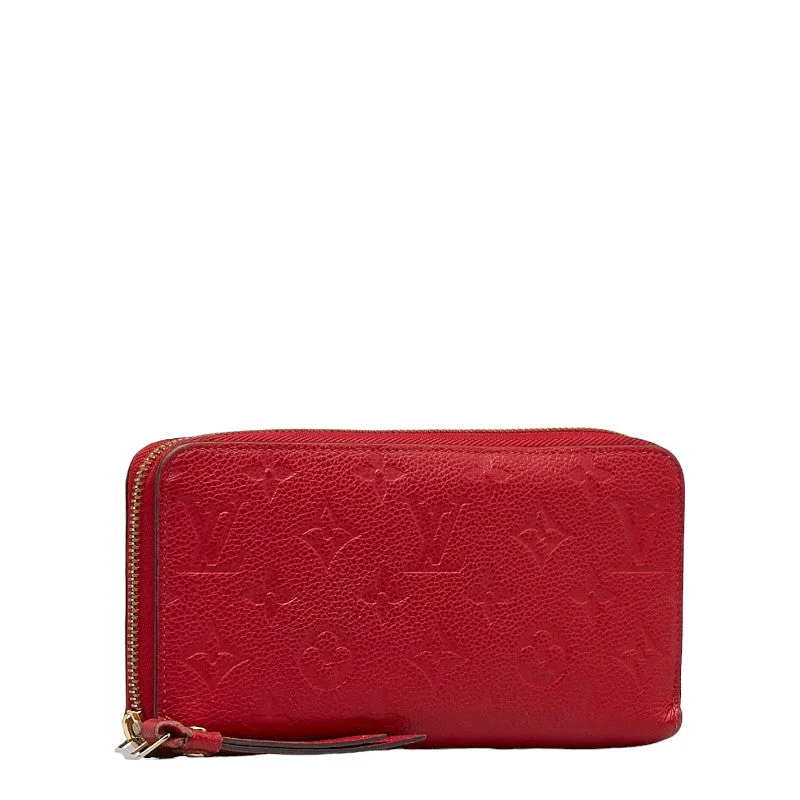 Louis Vuitton Monogram Implant Jeep Wallet Long Wallet M63691 Scarlet Red Car Friser Ladies Louis Vuitton