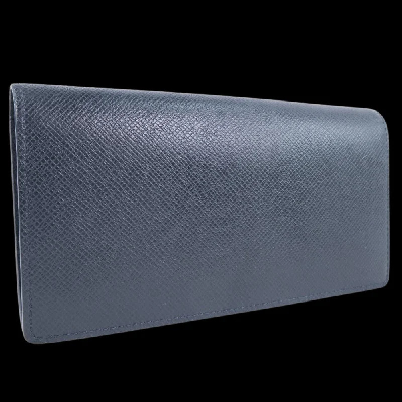 Louis Vuitton Navy Leather Portefeuille Brazza wallet accessories