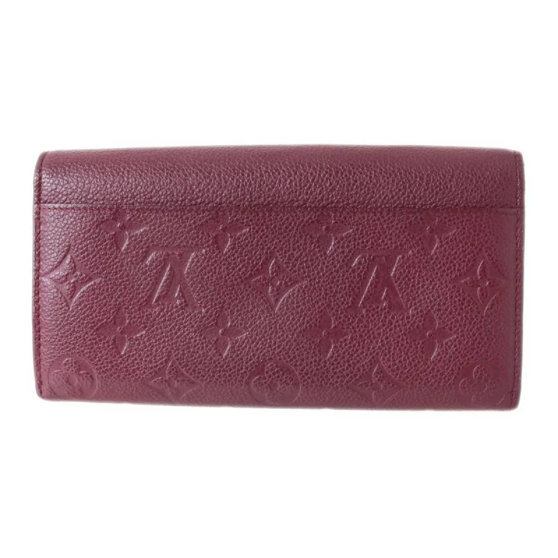 Louis Vuitton Red Leather Portefeuille Sarah wallet accessories